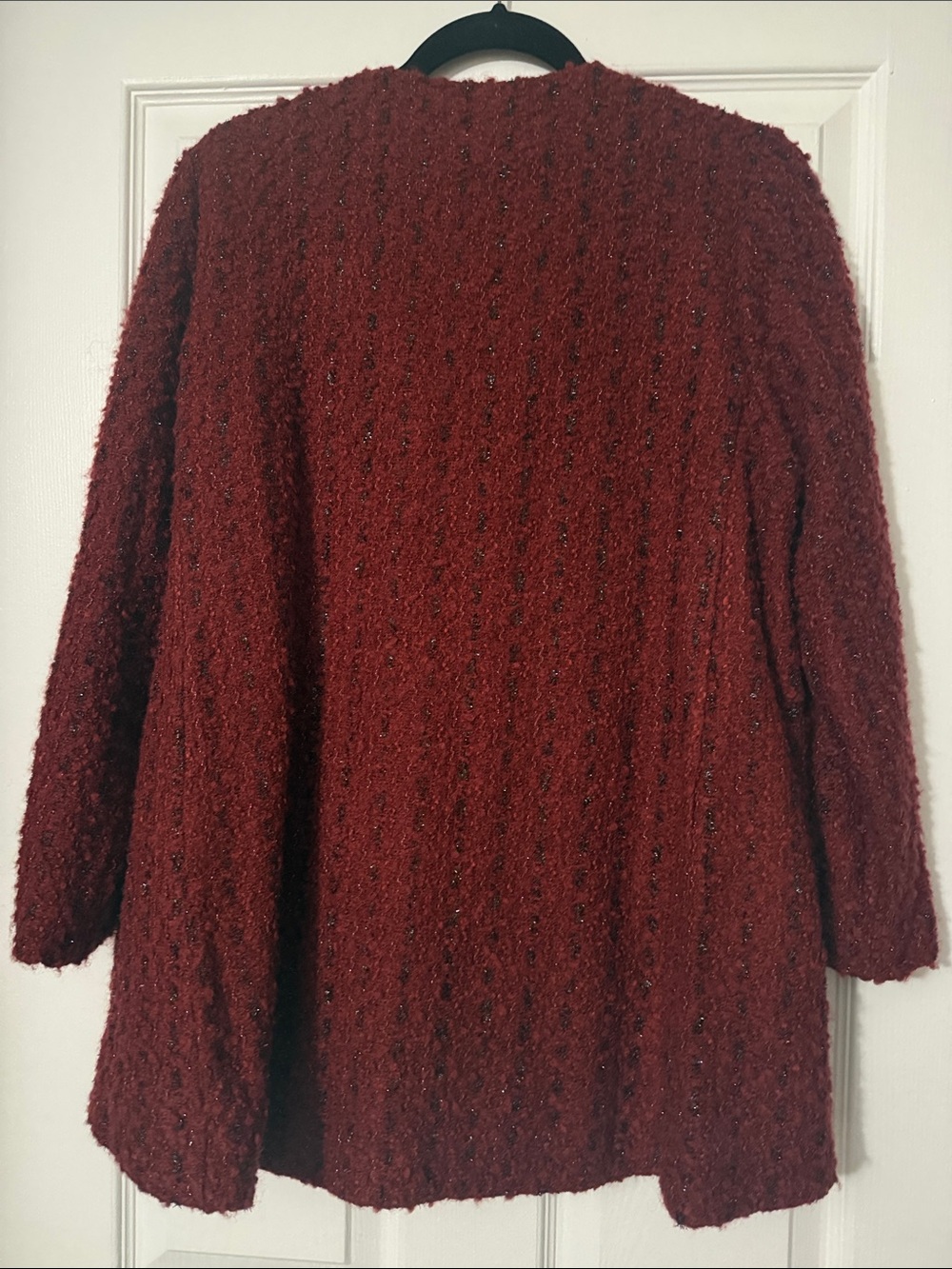 Red Textured Zip-Front Jacket - Picture 2 of 2
